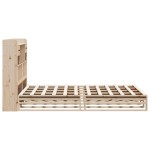 vidaXL Pat cu bibliotecă fără saltea, 160x200 cm, lemn masiv de pin