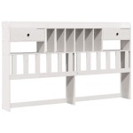 vidaXL Pat cu bibliotecă fără saltea, 180x200 cm, lemn masiv de pin