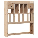 vidaXL Pat cu bibliotecă fără saltea, 90x190 cm, lemn masiv de pin vidaXL Pat cu bibliotecă fără saltea, 90x190 cm, lemn masiv de pin