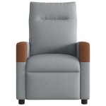 vidaXL Fotoliu rabatabil electric, gri deschis, textil