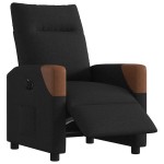 vidaXL Fotoliu rabatabil electric, negru, material textil
