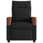vidaXL Fotoliu rabatabil electric, negru, material textil
