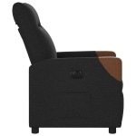 vidaXL Fotoliu rabatabil electric, negru, material textil