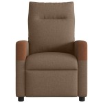 vidaXL Fotoliu rabatabil electric, maro, material textil