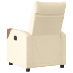 vidaXL Fotoliu rabatabil electric, crem, material textil
