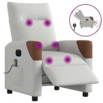vidaXL Scaun reclinabil electric pentru masaj Cloud Grey Fabric