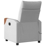 vidaXL Scaun reclinabil electric pentru masaj Cloud Grey Fabric