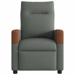 vidaXL Fotoliu electric de masaj rabatabil, gri închis, textil