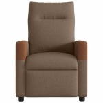vidaXL Fotoliu electric de masaj rabatabil, maro, textil