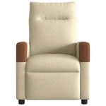 vidaXL Fotoliu electric de masaj rabatabil, crem, textil