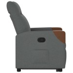 vidaXL Fotoliu rabatabil cu ridicare pe verticală, gri închis, textil vidaXL Fotoliu rabatabil cu ridicare pe verticală, gri închis, textil