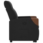 vidaXL Fotoliu rabatabil cu ridicare pe verticală, negru, textil