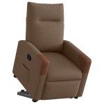 vidaXL Fotoliu rabatabil cu ridicare pe verticală, maro, textil
