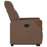vidaXL Fotoliu rabatabil cu ridicare pe verticală, maro, textil
