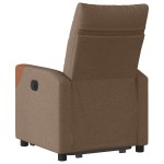 vidaXL Fotoliu rabatabil cu ridicare pe verticală, maro, textil