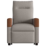 vidaXL Fotoliu rabatabil cu ridicare pe verticală, gri taupe, textil vidaXL Fotoliu rabatabil cu ridicare pe verticală, gri taupe, textil