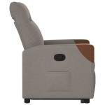 vidaXL Fotoliu rabatabil cu ridicare pe verticală, gri taupe, textil vidaXL Fotoliu rabatabil cu ridicare pe verticală, gri taupe, textil