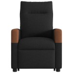 vidaXL Fotoliu rabatabil de masaj, cu ridicare, negru, material textil