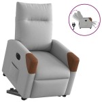 vidaXL Scaun reclinabil electric, țesătură gri nor vidaXL Scaun reclinabil electric, țesătură gri nor