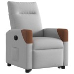 vidaXL Scaun reclinabil electric, țesătură gri nor vidaXL Scaun reclinabil electric, țesătură gri nor