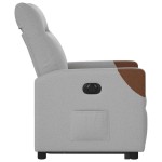 vidaXL Scaun reclinabil electric, țesătură gri nor vidaXL Scaun reclinabil electric, țesătură gri nor