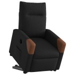 vidaXL Fotoliu electric rabatabil cu ridicare, negru, textil