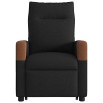vidaXL Fotoliu electric rabatabil cu ridicare, negru, textil