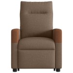 vidaXL Fotoliu electric rabatabil cu ridicare, maro, textil