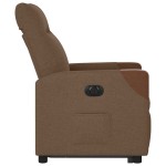 vidaXL Fotoliu electric rabatabil cu ridicare, maro, textil