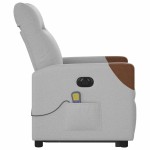 vidaXL Scaun electric pentru masaj picioare în picioare stofa gri nor