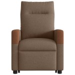 vidaXL Fotoliu electric de masaj rabatabil cu ridicare, maro, textil