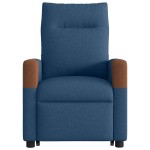 vidaXL Fotoliu electric masaj rabatabil cu ridicare, albastru, textil
