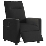 vidaXL Fotoliu rabatabil electric, negru, material textil