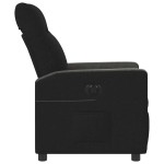 vidaXL Fotoliu rabatabil electric, negru, material textil