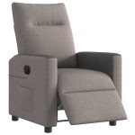 vidaXL Fotoliu rabatabil electric, gri taupe, material textil