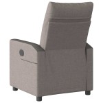vidaXL Fotoliu rabatabil electric, gri taupe, material textil