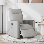 vidaXL Scaun reclinabil electric pentru masaj Cloud Grey Fabric vidaXL Scaun reclinabil electric pentru masaj Cloud Grey Fabric
