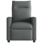 vidaXL Fotoliu electric de masaj rabatabil, gri închis, textil