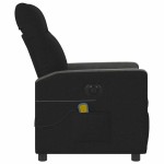 vidaXL Fotoliu electric de masaj rabatabil, negru, textil vidaXL Fotoliu electric de masaj rabatabil, negru, textil