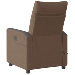 vidaXL Fotoliu electric de masaj rabatabil, maro, textil