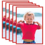 vidaXL Rame foto colaj pentru perete/masă, 5 buc., roșu, 70x90 cm, MDF vidaXL Rame foto colaj pentru perete/masă, 5 buc., roșu, 70x90 cm, MDF