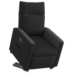 vidaXL Fotoliu rabatabil cu ridicare pe verticală, negru, textil