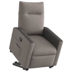vidaXL Fotoliu rabatabil cu ridicare pe verticală, gri taupe, textil