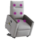 vidaXL Scaun de masaj în picioare, înclinat, țesătură gri nor vidaXL Scaun de masaj în picioare, înclinat, țesătură gri nor