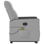 vidaXL Scaun de masaj în picioare, înclinat, țesătură gri nor vidaXL Scaun de masaj în picioare, înclinat, țesătură gri nor