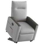 vidaXL Scaun reclinabil electric, țesătură gri nor vidaXL Scaun reclinabil electric, țesătură gri nor