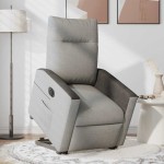vidaXL Scaun reclinabil electric, țesătură gri nor vidaXL Scaun reclinabil electric, țesătură gri nor