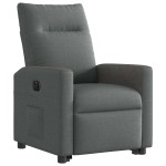 vidaXL Fotoliu electric rabatabil cu ridicare, gri închis, textil
