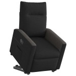 vidaXL Fotoliu electric rabatabil cu ridicare, negru, textil
