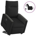 vidaXL Fotoliu electric rabatabil cu ridicare, negru, textil